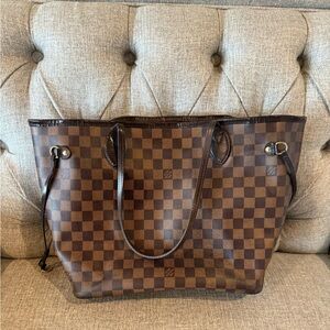 Louis Vuitton Damier Ebene Neverfull MM Bag